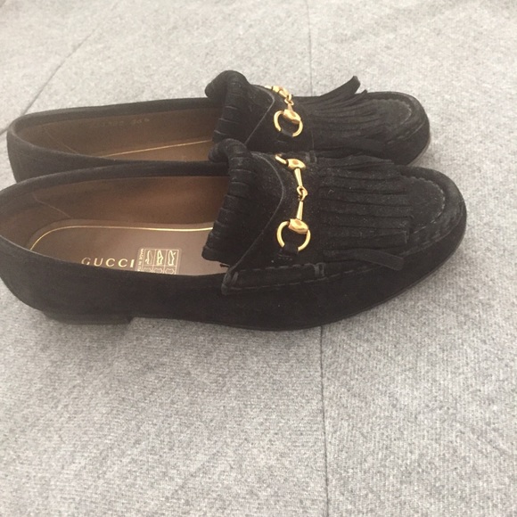 Gucci Shoes - Gucci Black Suede Loafers